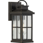 Progress P560264-020 Williamston Collection One-Light Antique Bronze and Clear Glass Transitional Style Small Outdoor Wall Lantern Main Image.jpg