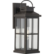 Progress P560266-020 Williamston Collection One-Light Antique Bronze and Clear Glass Transitional Style Large Outdoor Wall Lantern Main Image.jpg