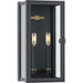 Progress P560268-031 Stature Collection Two-Light Textured Black and Clear Glass Transitional Style Medium Outdoor Wall Lantern Main Image.jpg