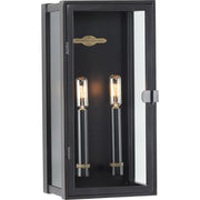 Progress P560268-108 Stature Collection Two-Light Oil Rubbed Bronze and Clear Glass Transitional Style Medium Outdoor Wall Lantern Main Image.jpg