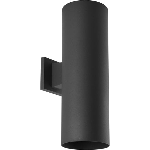 Progress P560293-031-30 6" LED Outdoor Up/Down Modern Black Wall Cylinder with  Glass Top Lense Main Image.jpg