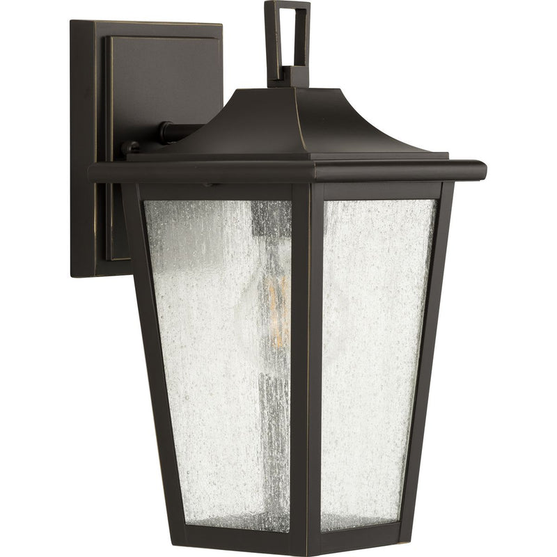 Progress P560307-020 Padgett Collection One-Light Transitional Antique Bronze Clear Seeded Glass Outdoor Wall Lantern Main Image.jpg
