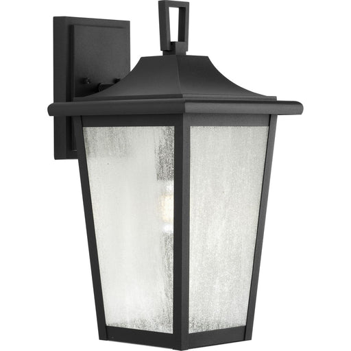 Progress P560309-031 Padgett Collection One-Light Transitional Textured Black Clear Seeded Glass Outdoor Wall Lantern Main Image.jpg