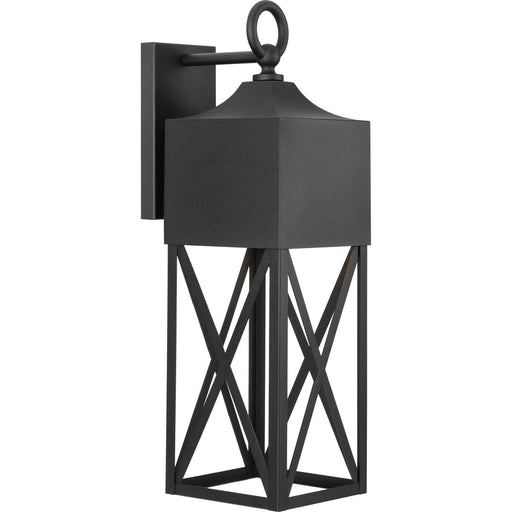 Progress P560317-031 Birkdale Collection One-Light Modern Farmhouse Textured Black  Outdoor Wall Lantern Main Image.jpg