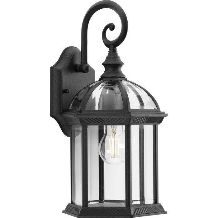 Progress P560322-031 Dillard Collection One-Light Traditional Textured Black Clear Glass Outdoor Wall Lantern Main Image.jpg