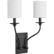 Progress P710019-031 Bonita Collection Black Two-Light Wall Sconce Main Image.jpg