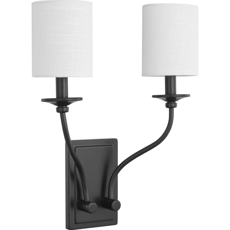 Progress P710019-031 Bonita Collection Black Two-Light Wall Sconce Main Image.jpg