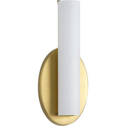 Progress P710050-012-30 Parallel LED Collection Satin Brass 11" LED Wall Bracket Main Image.jpg