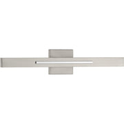 Progress P710052-009-30 Planck LED Collection Two-Light LED Wall Sconce, Brushed Nickel Finish Main Image.jpg