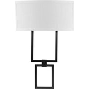 Progress P710054-031-30 LED Shaded Sconce Collection Black One-Light Square Wall Sconce Main Image.jpg