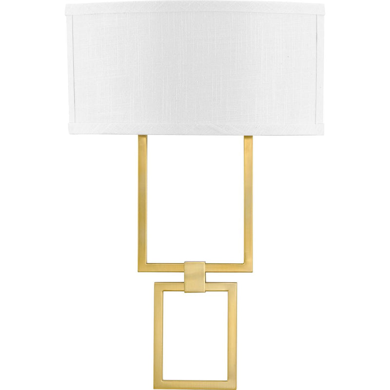 Progress P710054-109-30 LED Shaded Sconce Collection Brushed Bronze One-Light Square Wall Sconce Main Image.jpg