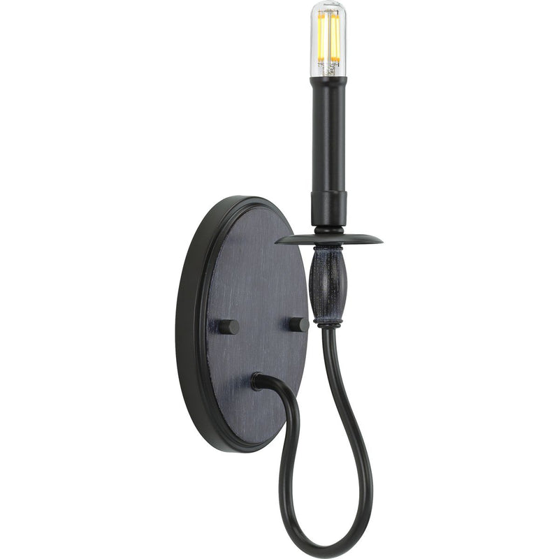 Progress P710074-031 Durrell Collection One-Light Black Wall Bracket Main Image.jpg