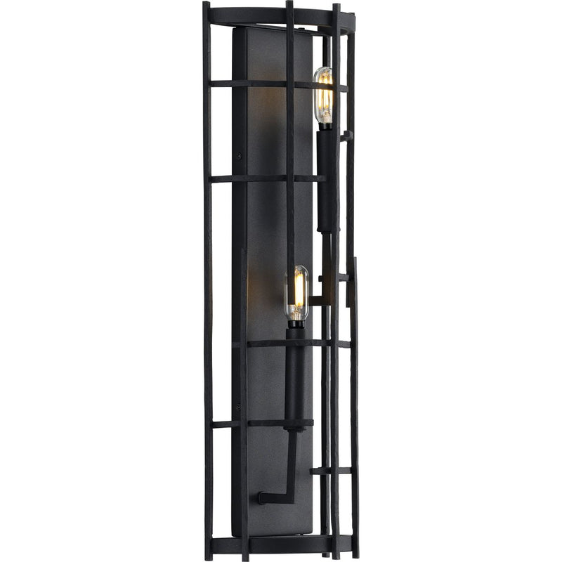Progress P710077-031 Torres Collection Black Two-Light Wall Sconce Main Image.jpg
