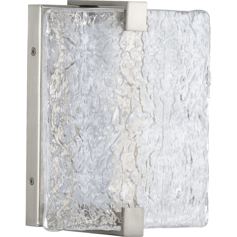Progress P710080-009-30 LED Stone Glass Sconce Collection Brushed Nickel ADA Wall Sconce Main Image.jpg