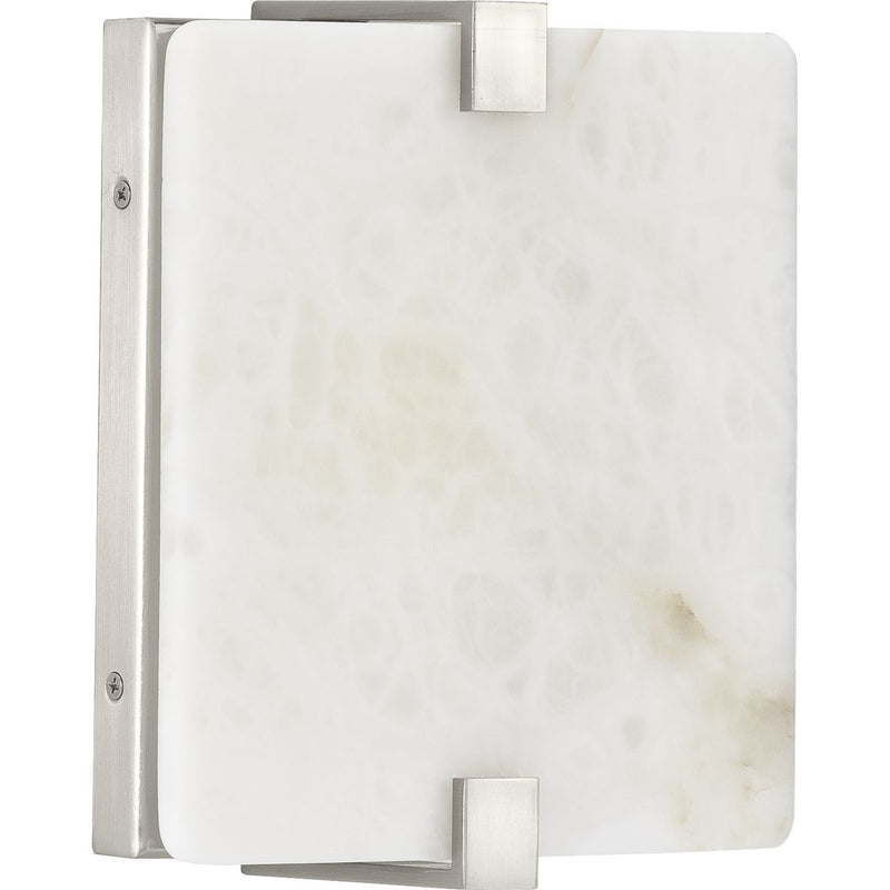 Progress P710081-009-30 LED Alabaster Stone Brushed Nickel ADA Wall Sconce Main Image.jpg