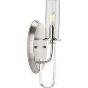Progress P710082-009 Riley Collection Brushed Nickel One-Light Wall Bracket Main Image.jpg