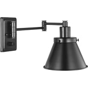 Progress P710085-031 Hinton Collection Black Swing Arm Wall Light Main Image.jpg