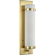 Progress P710088-012 Hartwick Collection Satin Brass One-Light Wall Sconce Main Image.jpg