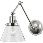 Progress P710094-009 Hinton Collection Brushed Nickel Swing Arm Wall Light Main Image.jpg