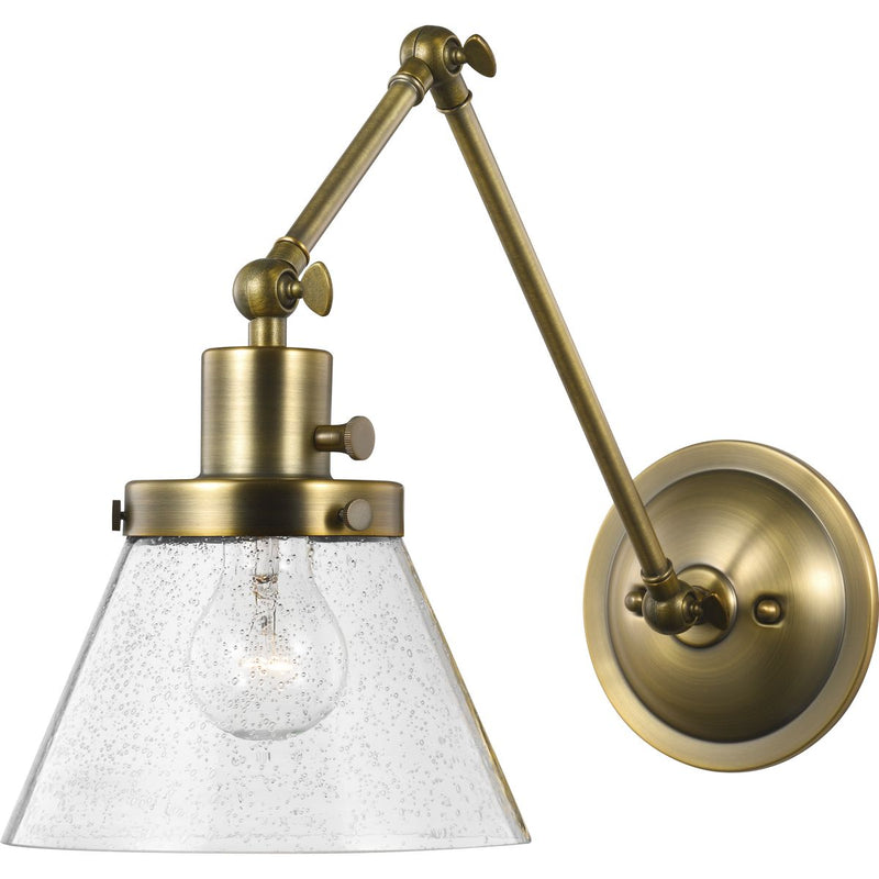 Progress P710094-163 Hinton Collection Vintage Brass Swing Arm Wall Light Main Image.jpg