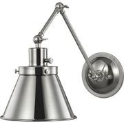 Progress P710095-009 Hinton Collection Brushed Nickel Swing Arm Wall Light Main Image.jpg