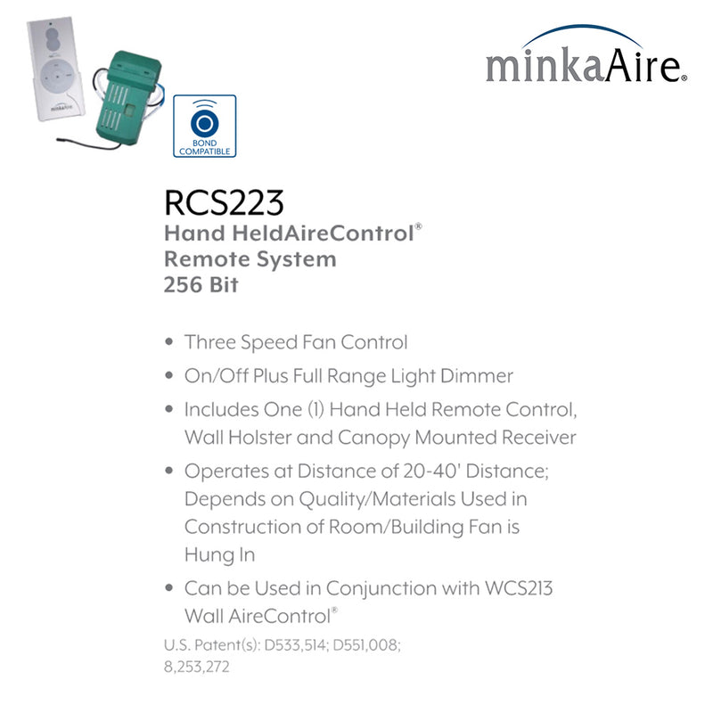 Minka-Aire RCS223L Minka-Aire Hand Held Remote Control For LED, Grey Alternate Image 3.jpg