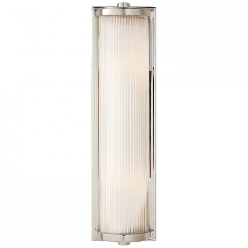 Dresser Long Glass Rod Light in Polished Nickel with Frosted Glass Liner Main Image.jpg