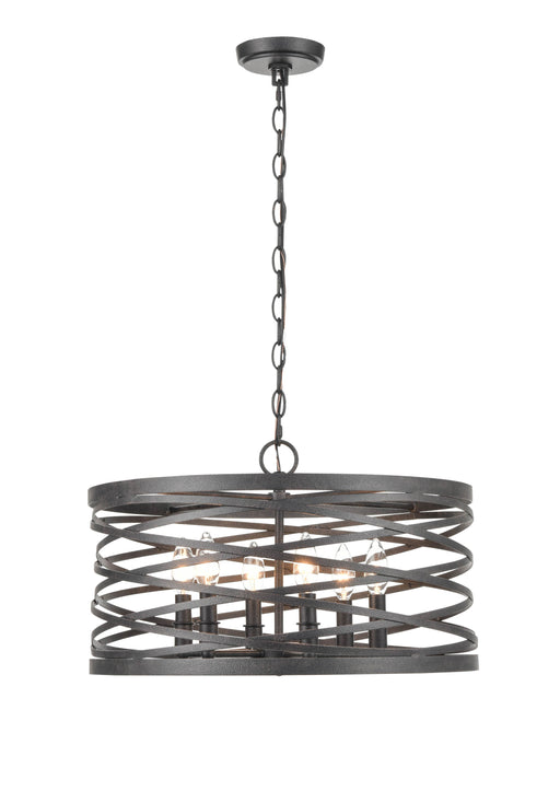 Shoppers Lighting PD20026-WI 6-Light Pendant, Weathered Iron Finish Main Image.jpg