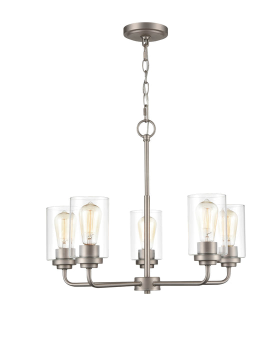 Shoppers Lighting CH2025-SN 5-Light Chandelier, Satin Nickel Finish Main Image.jpg