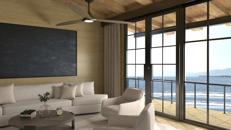 Minka-Aire F868L-GM/SG Sleek - 3-Blade 60" LED Smart Ceiling Fan, Gun Metal w/ Seashore Grey Blades Alternate Image 3.jpg