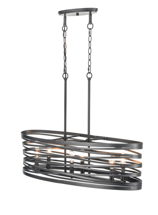 Shoppers Lighting CH20036-MB 6-Light Chandelier, Matte Black Finish Main Image.jpg