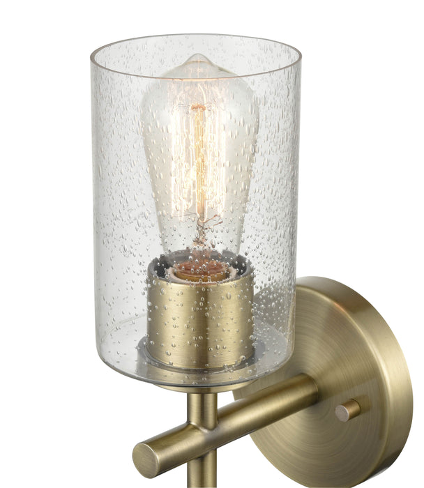 Shoppers Lighting BB5011-AB 1-Light Wall/Bath Fixture, Aged Brass Finish Main Image.jpg