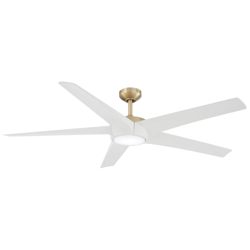 Minka-Aire F767L-SBR/WHF Skymaster 64" Ceiling Fan, Soft Brass w/ Flat White Blades Main Image.jpg