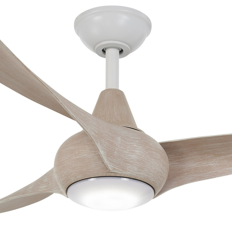 Minka-Aire F844-WHF/BLW Light Wave - 3-Blade LED 52" Ceiling Fan, Flat White w/ Bleached Seasoned Wood Blades Alternate Image.jpg