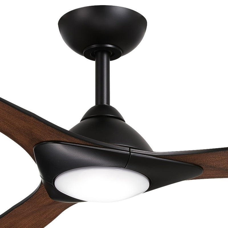 Minka-Aire F868L-CL/DK Sleek - 3-Blade 60" LED Smart Ceiling Fan, Coal w/ Distressed Koa Blades Alternate Image.jpg