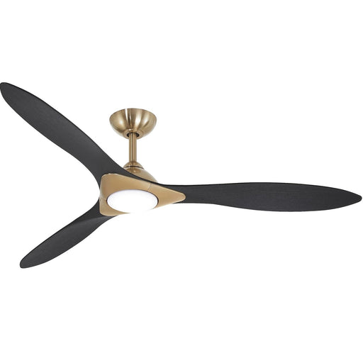 Soft Brass with Coal Blades ceiling fan