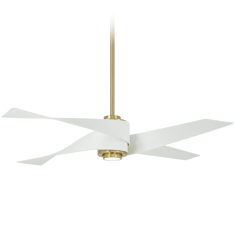 Minka-Aire F903L-SBR/WHF Artemis IV 64" Ceiling Fan, Soft Brass Main Image.jpg