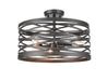 Shoppers Lighting SMF20033-WI 3-Light Semi-Flush, Weathered Iron Finish Main Image.jpg