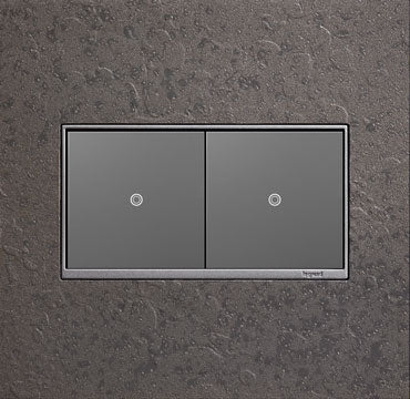 Legrand AWM2GHFFE1 Adorne 2-Gang Wall Plate, Natural Iron Alternate Image 1