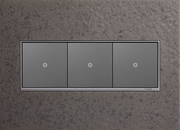 Legrand AWM3GHFFE1 Adorne 3-Gang Wall Plate, Natural Iron Alternate Image 1