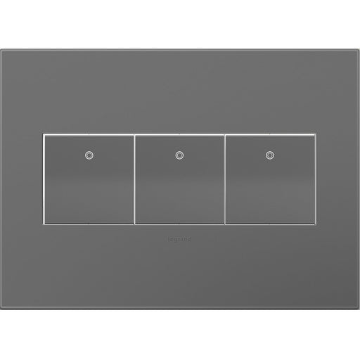 Legrand AWP3GMG4 Adorne Gang Wall Plate, Magnesium Alternate Image 1