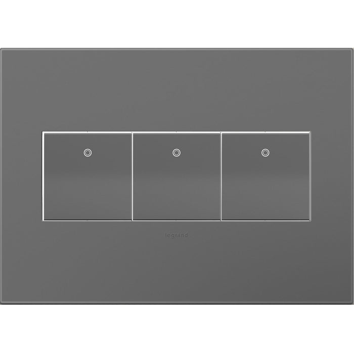 Legrand AWP3GMG4 Adorne Gang Wall Plate, Magnesium Alternate Image 1