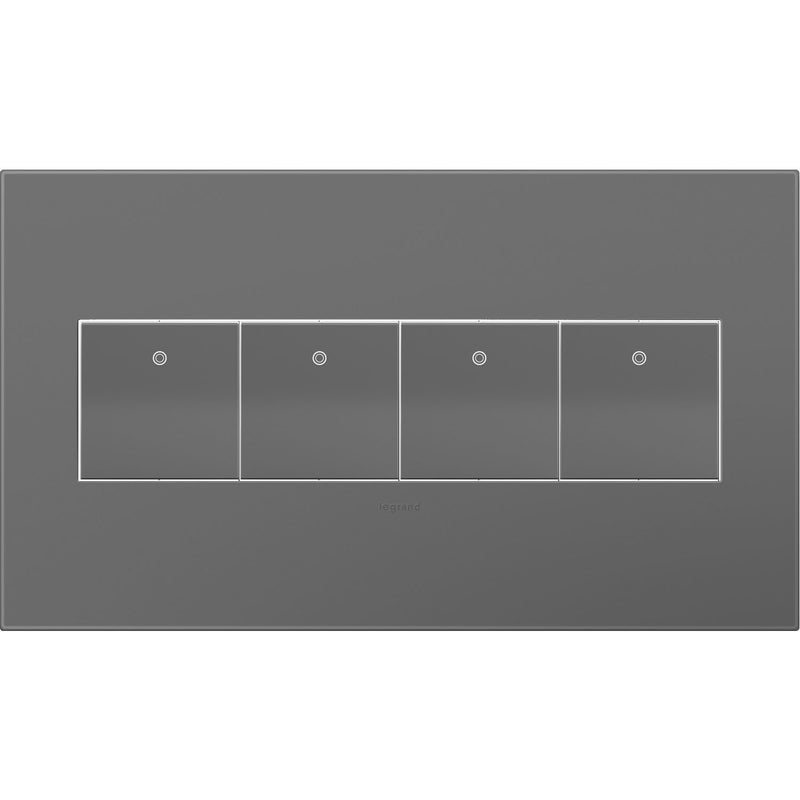adorne® AWP4GMG4 Magnesium Four-Gang Screwless Wall Plate with Microban® Alternate Image.jpg