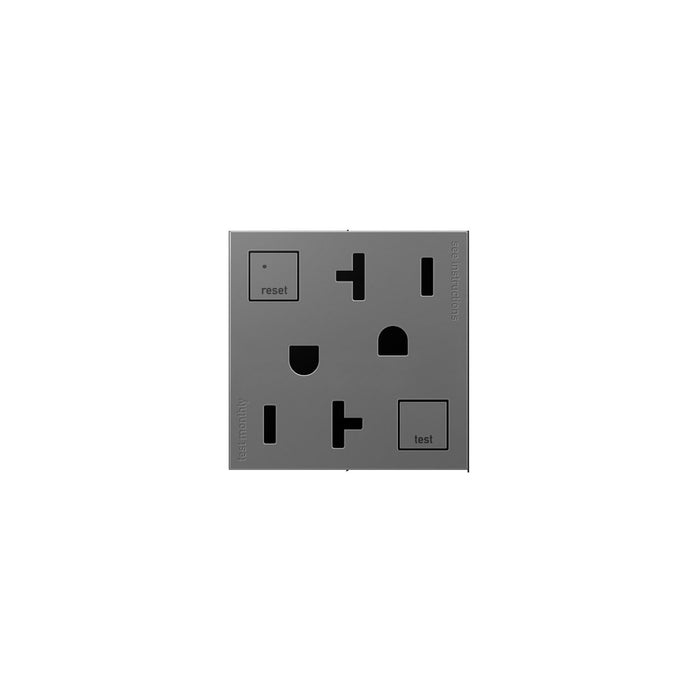 Legrand AGFTR2202M4 Adorne Duplex Self-Test GFCI Receptacles, Magnesium Alternate Image 1