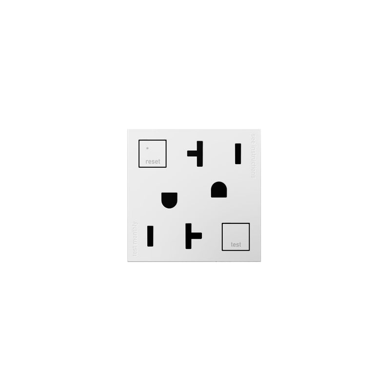 adorne® AGFTR2202W4 Tamper-Resistant 20A Duplex Self-Test GFCI Receptacles, White Alternate Image.jpg
