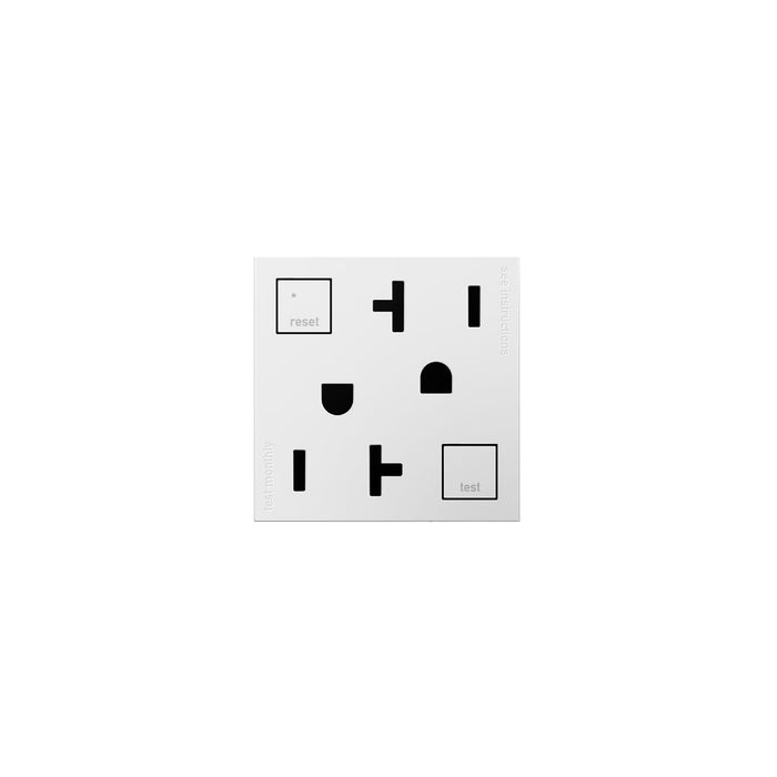 Legrand AGFTR2202W4 Adorne Duplex Self-Test GFCI Receptacles, White Alternate Image 1