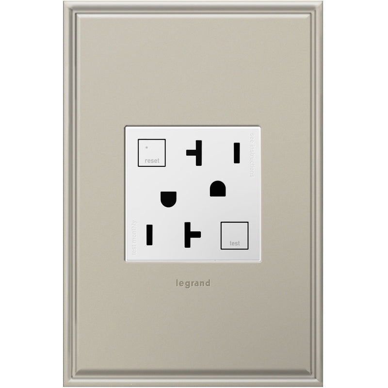 adorne® AGFTR2202W4 Tamper-Resistant 20A Duplex Self-Test GFCI Receptacles, White Alternate Image 2.jpg