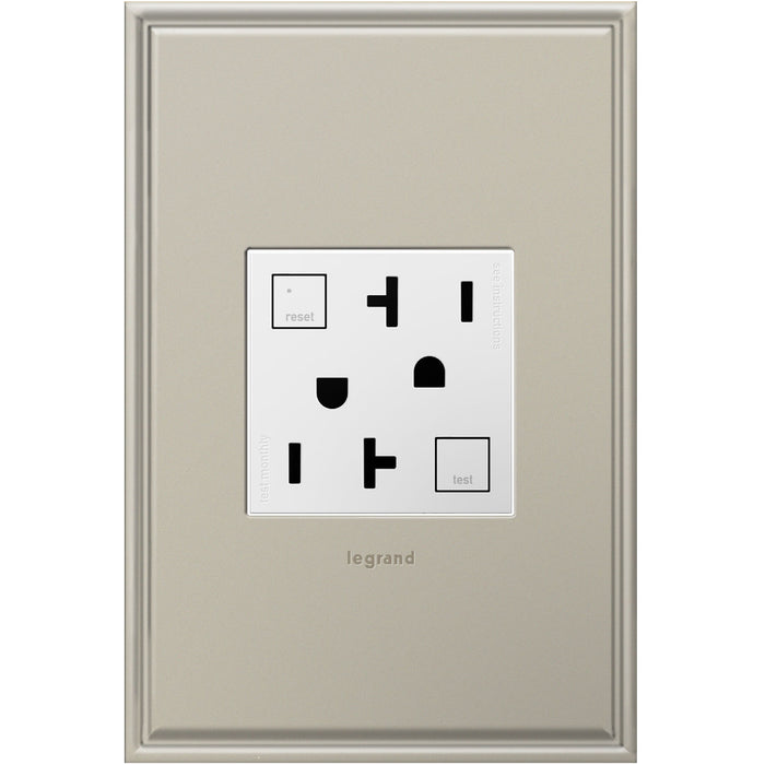 Legrand AGFTR2202W4 Adorne Duplex Self-Test GFCI Receptacles, White Alternate Image 2