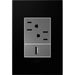 Legrand AWP1G3NK4 Adorne Gang Wall Plate, Black Alternate Image 1