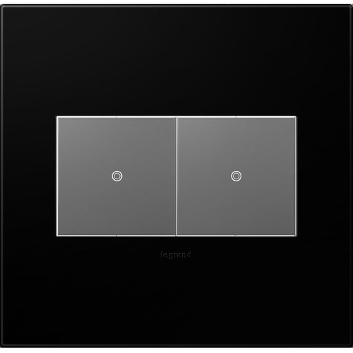 Legrand AWP2GNK4 Adorne Gang Wall Plate, Black Alternate Image 1